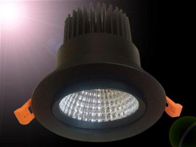 Đèn downlight LED COB âm trần, màu đen 12W: TDLC012-T