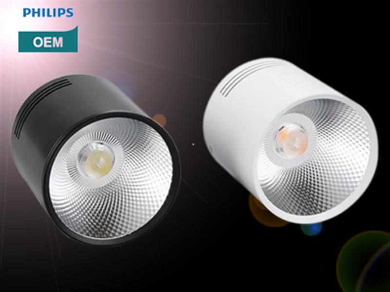 ĐÈN LED ỐNG BƠ LẮP NỔI MÀU ĐEN, TRẮNG CL1 20W TAL/PHILIPS OEM. MODEL: TAL D01M