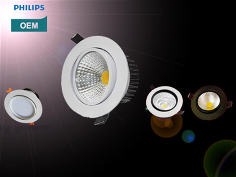 ĐÈN LED ÂM TRẦN MÀU ĐEN, TRẮNG 10W TAL/PHILIPS OEM. MODEL: TAL SP02