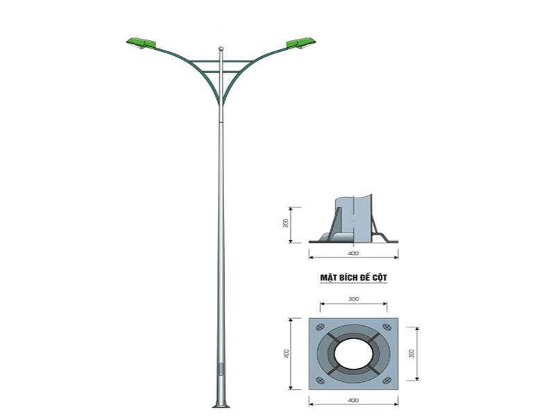 Cột đèn cao áp 25