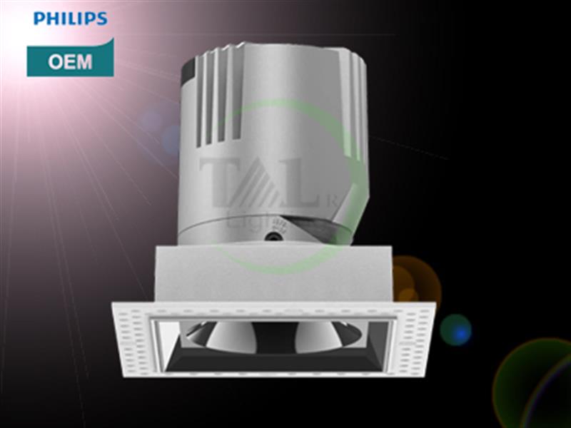 ĐÈN DOWNLIGHT LED ÂM TRẦN VUÔNG KHÔNG LỘ VÀNH. CHÓA TRẮNG-ĐEN-BẠC-VÀNG TAL/PHILIPS OEM 6W. MODEL: TAL MPL8TH-1