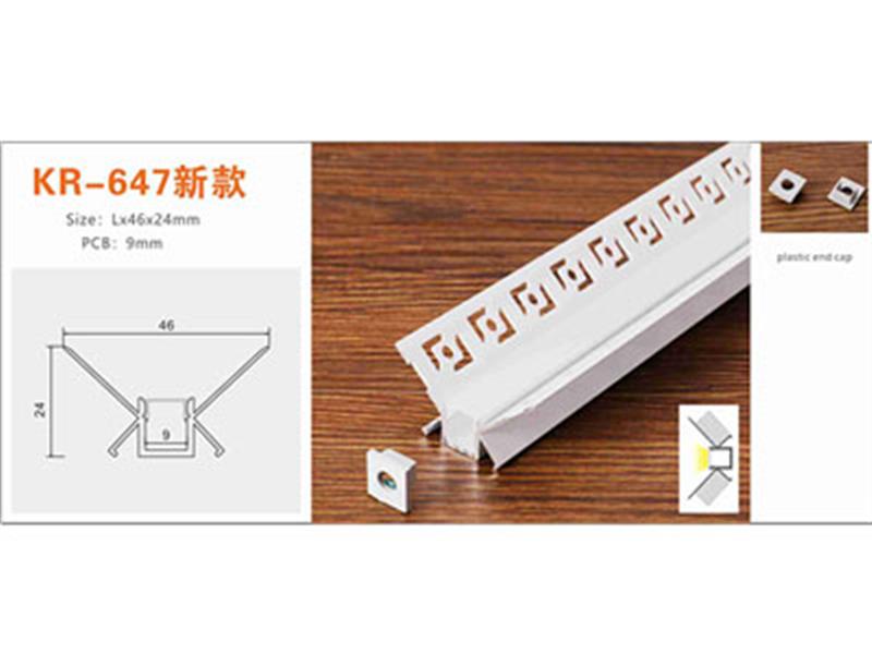 Nhôm profile lắp bậc cầu thang hoặc lan can cầu thang KR-647