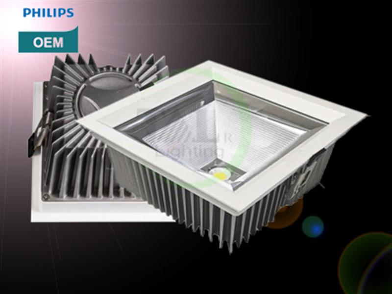 ĐÈN DOWNLIGHT LED VUÔNG ÂM TRẦN CAO CẤP. CHỐNG NƯỚC IP65 TAL/PHILIPS OEM 40W. MODEL: TAL DPL01VW