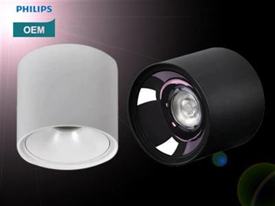 ĐÈN LED ỐNG BƠ LẮP NỔI MÀU ĐEN, TRẮNG CL3 10W TAL/PHILIPS OEM. MODEL: TAL D03M